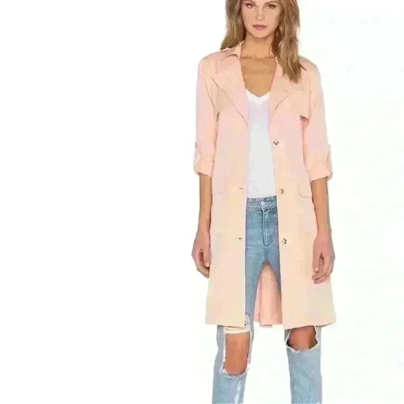 Lovers and Friends x REVOLVE Midnight Run Coat in Blush Size Medium - Picture 1 of 13